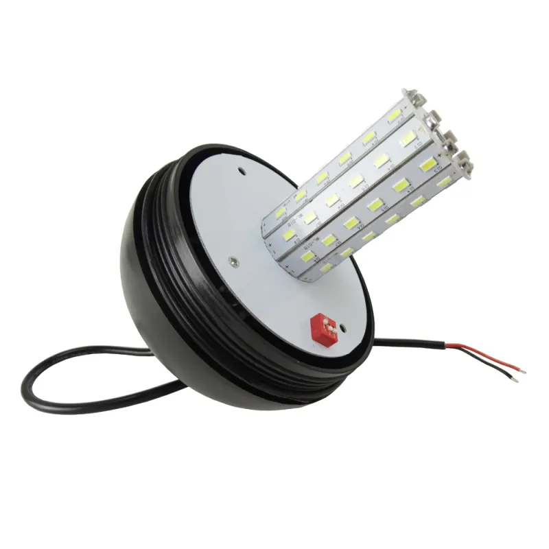 LED ЛЕД Аварийна Сигнална Лампа Маяк Буркан Оранжева Жълта 12V - 24V за трактори комбайни репатраци снегорини аварийни автомобили и др. Е-Mark E9 - 11