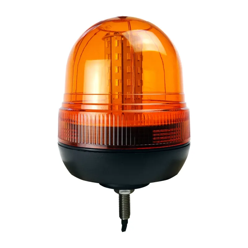 LED ЛЕД Аварийна Сигнална Лампа Маяк Буркан Оранжева Жълта 12V - 24V за трактори комбайни репатраци снегорини аварийни автомобили и др. Е-Mark E9 - 8