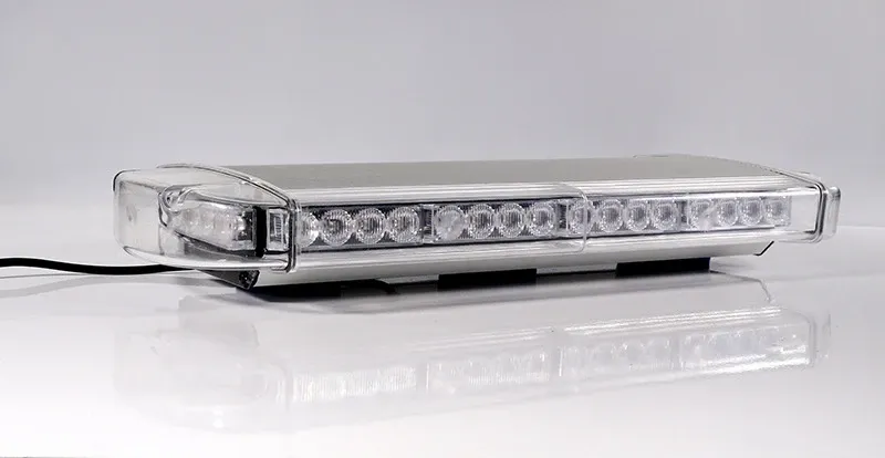 55 см 40 LED ЛЕД мощна аварийна диодна сигнална лампа блиц с магнити 12-24V 10 режима на работа жълта оранжева светлина E-Mark Е9 за пътна помощ платформа снегорин багер и др. - 1
