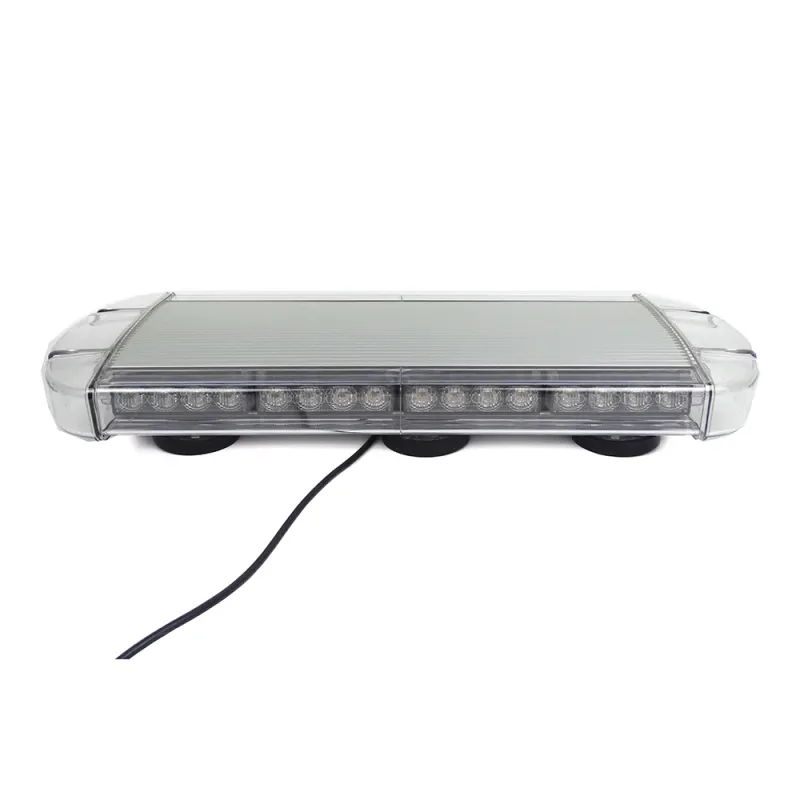 55 см 40 LED ЛЕД мощна аварийна диодна сигнална лампа блиц с магнити 12-24V 10 режима на работа жълта оранжева светлина E-Mark Е9 за пътна помощ платформа снегорин багер и др. - 10