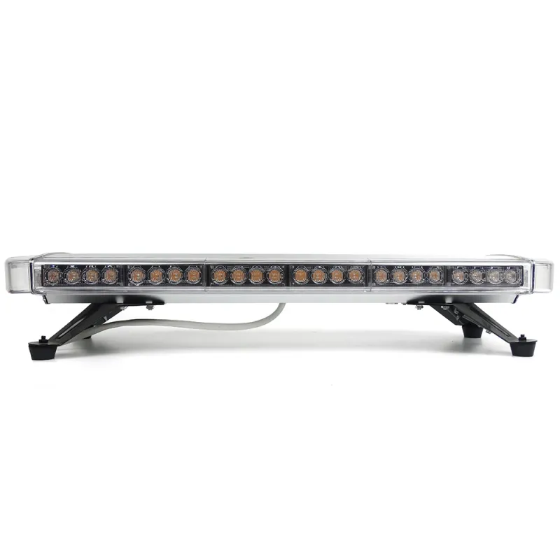 76.2 см 56 LED ЛЕД мощна аварийна диодна сигнална лампа блиц 12-24V 15 режима на работа жълта оранжева светлина E-Mark Е9 за пътна помощ платформа снегорин багер и др. - 2