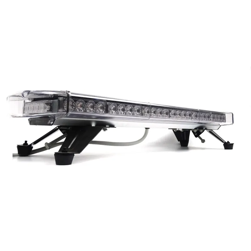76.2 см 56 LED ЛЕД мощна аварийна диодна сигнална лампа блиц 12-24V 15 режима на работа жълта оранжева светлина E-Mark Е9 за пътна помощ платформа снегорин багер и др. - 3