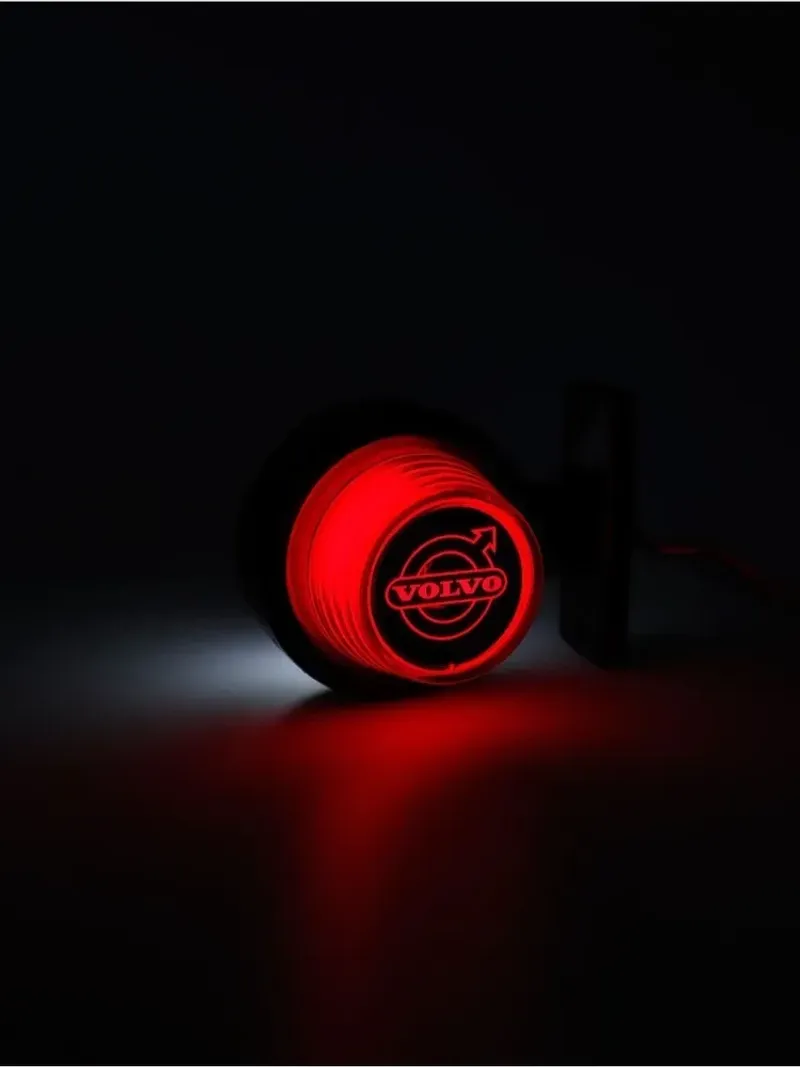 1 брой LED ЛЕД страничен габарит рогче 12 -24V оранжево - червено “old school” Неон Ефект с лого Vol - 2