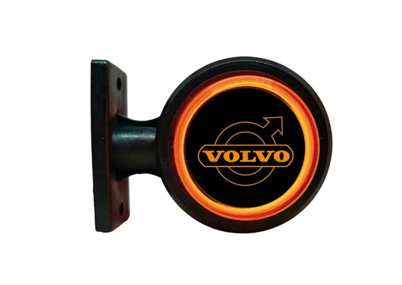 1 брой LED ЛЕД страничен габарит рогче 12 -24V оранжево - червено “old school” Неон Ефект с лого Vol - 3