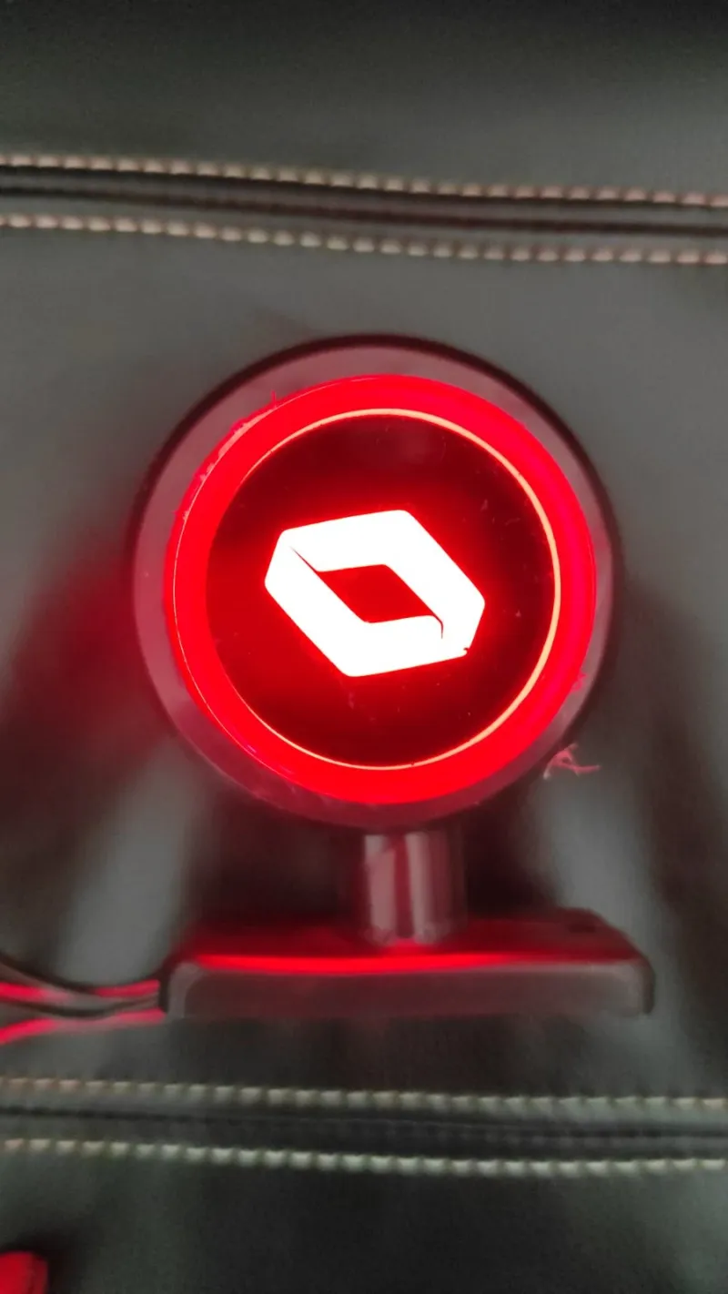 1 брой LED ЛЕД страничен габарит рогче 12 -24V оранжево - червено “old school” Неон Ефект с лого RNT - 1