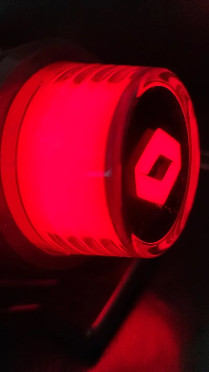 1 брой LED ЛЕД страничен габарит рогче 12 -24V оранжево - червено “old school” Неон Ефект с лого RNT - 2