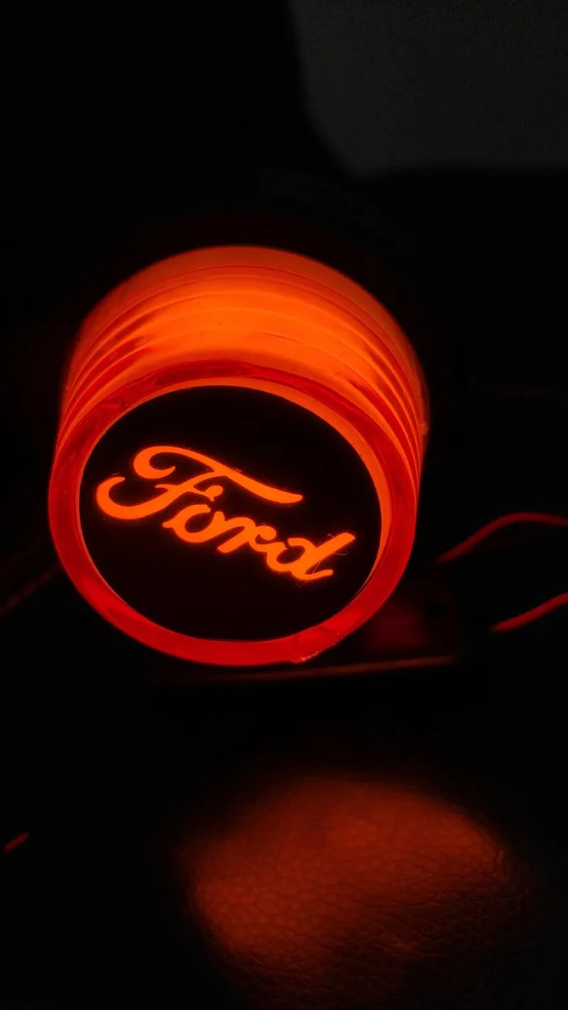 1 брой LED ЛЕД страничен габарит рогче 12 -24V оранжево - червено “old school” Неон Ефект с лого FD - 5