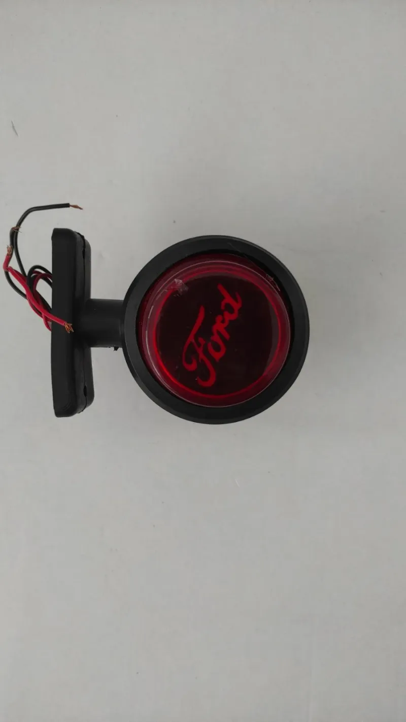 1 брой LED ЛЕД страничен габарит рогче 12 -24V оранжево - червено “old school” Неон Ефект с лого FD - 8