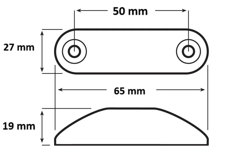 LED Габарит, Бял, Червен, Жълт, Маркер, 4 SMD Диода, 12V - 24V - 1