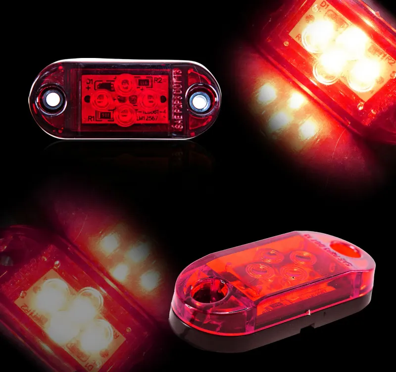 LED Габарит, Бял, Червен, Жълт, Маркер, 4 SMD Диода, 12V - 24V - 4