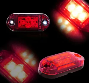 Червен LED Габарит, Маркер, 4 SMD Диода - 12V