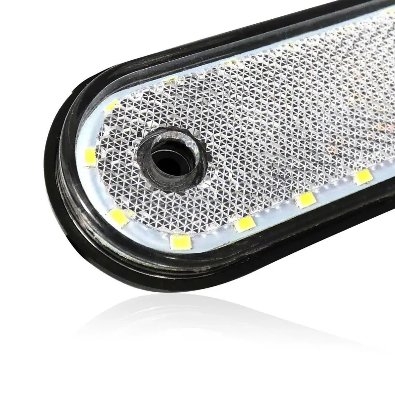 LED Габарит, Маркер, Токос - Бял, Червен, Жълт, 20 Диода - 12V - 24V - за камион бус, ван, каравана, платформа, кемпер - 12