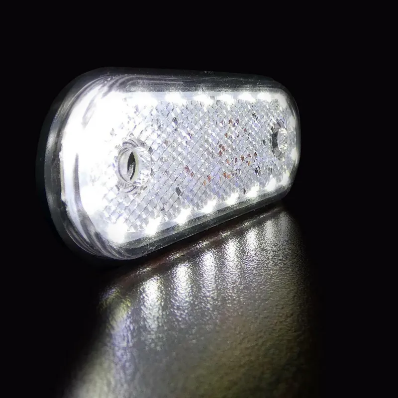 LED Габарит, Маркер, Токос - Бял, Червен, Жълт, 20 Диода - 12V - 24V - за камион бус, ван, каравана, платформа, кемпер - 9