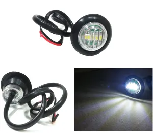 Бял LED Габарит, Тип Копче, Маркер, Токос - 12V