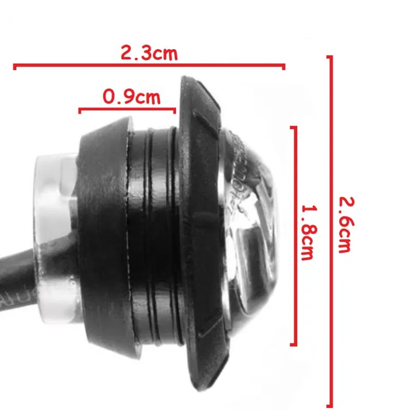 Бял LED Габарит, Тип Копче, Маркер, Токос - 24V - 1