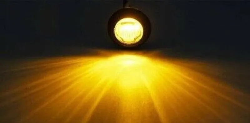 Жълт/Оранжев LED Габарит, Тип Копче, Маркер, Токос - 12V - 3