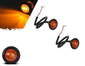 Жълт/Оранжев LED Габарит, Тип Копче, Маркер, Токос - 12V