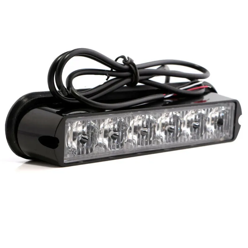 Комплект 2 Броя С Конектор 6 LED Диода 17cm Сигнална Аварийна Блиц Маяк Led Бар Лампа Пътна Помощ Платформа - 3