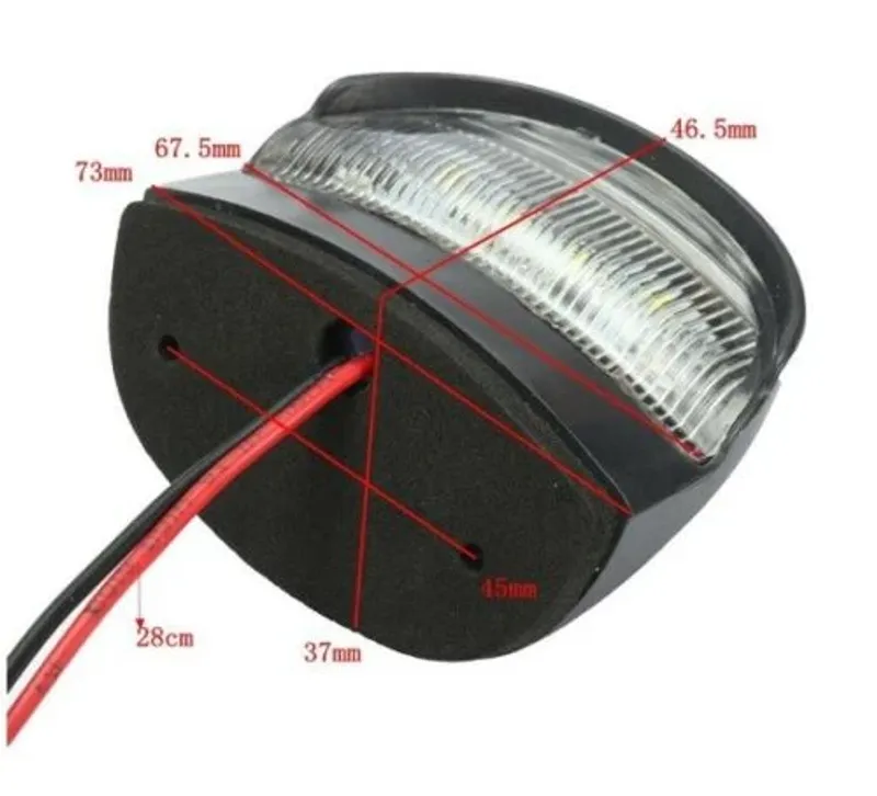 12V ЛЕД LED Диодно осветление за заден регистрационен номер за Автомобили Камиони Бусове Ремаркета Каравани и Др. - 1
