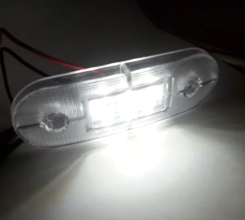 24V ЛЕД LED Бял диоден маркер габарит токос със 9 светодиода за камион ремарке бус ван каравана платформа и др. - 2