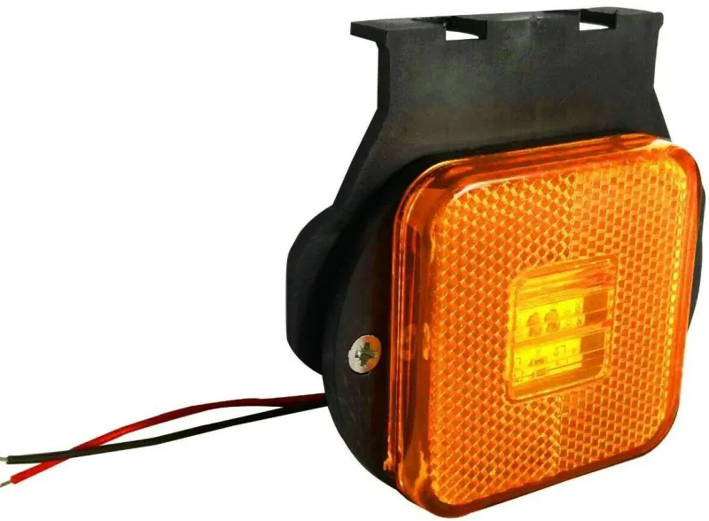 1 брой 24V LED ЛЕД Страничен Оранжев Диоден Маркер Токос Габарит Светлина За Камион Ремарке Платформа Бус Вана Каравана - 0