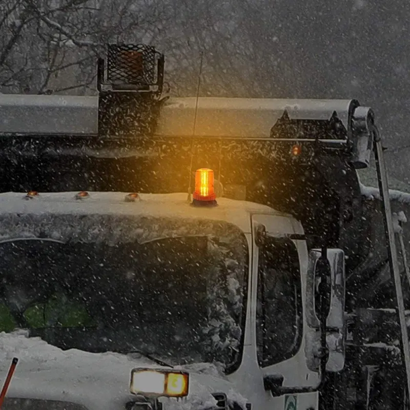 LED Лед Сигнална Аварийна Лампа Маяк Буркан 130mm x 74mm, 12V - 24V, 30 SMD Диода За Трактор, Електрокар, Мотокар, Селскостопански Машини и др. - 2