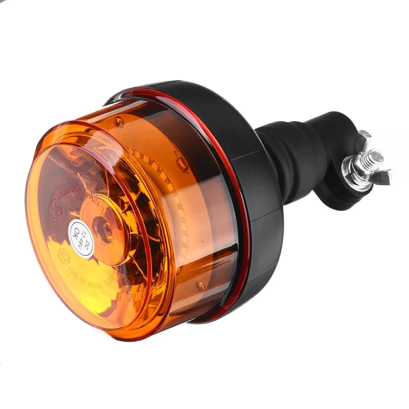 LED Лед Диодна Аварийна Сигнална Лампа Маяк Буркан 12/24V , Блиц, Slim, E-Mark, 12 SMD - 6
