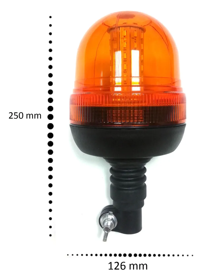 LED ЛЕД Аварийна/сигнална лампа Маяк буркан 12/24V MAR708 - 0