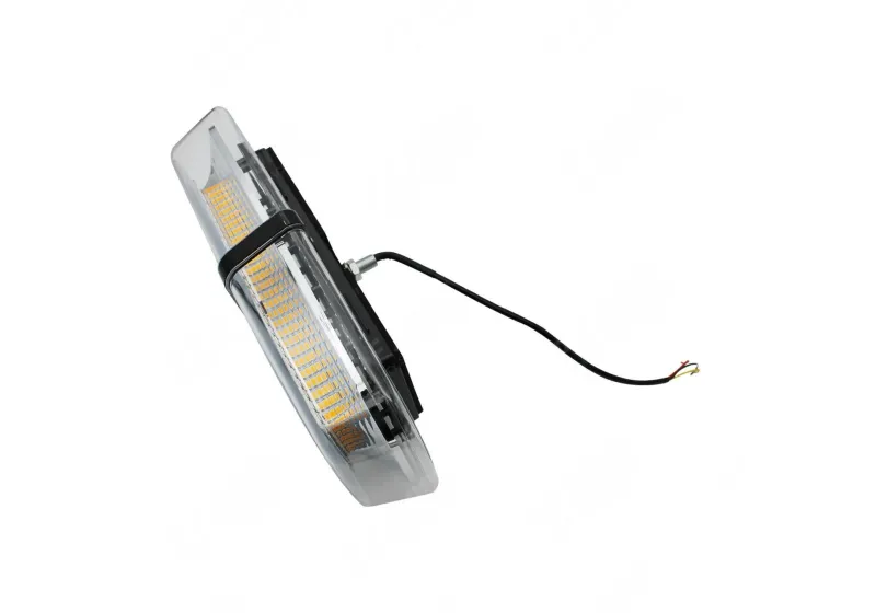 12V 24V Лед Led Аварийна Сигнална Лампа Маяк Буркан 72 Диода с 8 режима бяло стъкло с болтово захващане За Пътна Помощ Платформа Снегорин и др. - 2