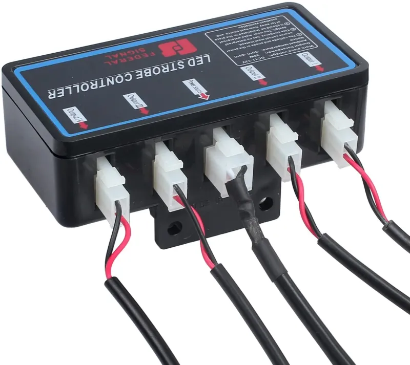 6 Led Аварийна Лампа, Жълта Блиц Светлина, Мигаща, 4 Броя с Контролер, 8 Режима На Работа, 12V - 5
