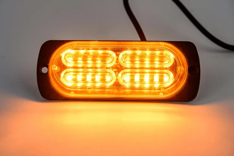 20 LED Аварийна Лампа За Пътна Помощ , Жълта Блиц Мигаща Светлина 12V 24V - 2