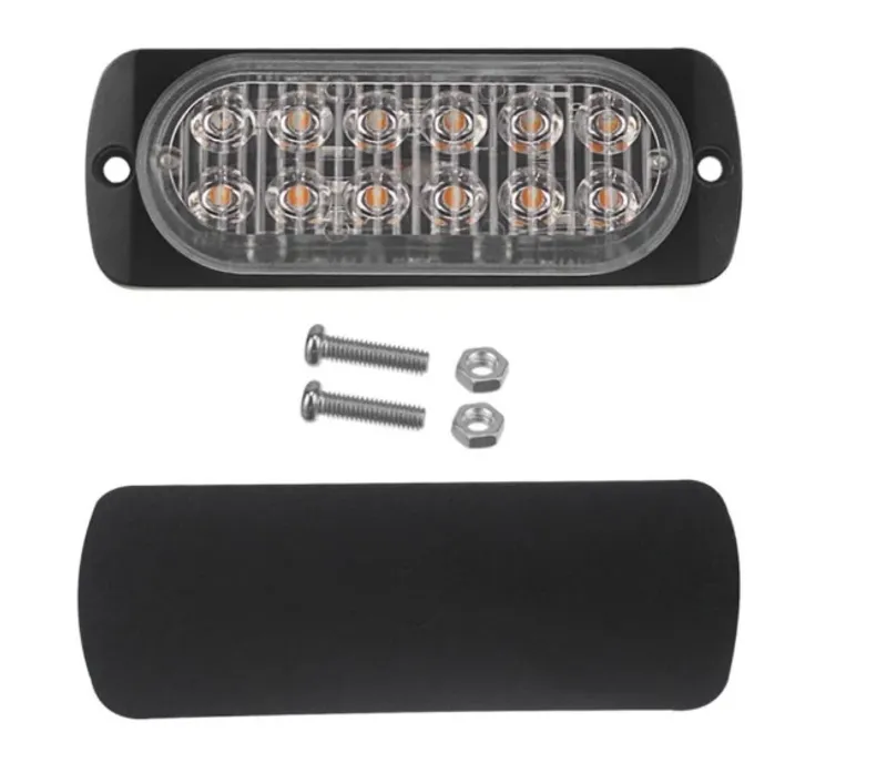 12 LED ЛЕД Аварийна Лампа За Пътна Помощ, Жълта Блиц Светлина, Мигаща! - 4