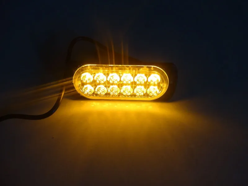 12 LED ЛЕД Аварийна Лампа За Пътна Помощ, Жълта Блиц Светлина, Мигаща! - 7