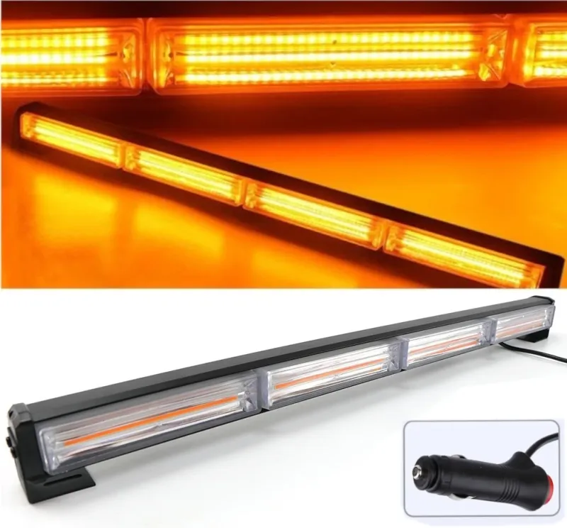 59 Cm Сигнална Аварийна Блиц Маяк Led Бар Лампа Пътна Помощ Платформа 12V 24V - 0