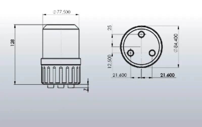 Въртяща Сигнална Аварийна Оранжева Лампа Маяк с Крушка 24V, Ø 84.4mm - 1