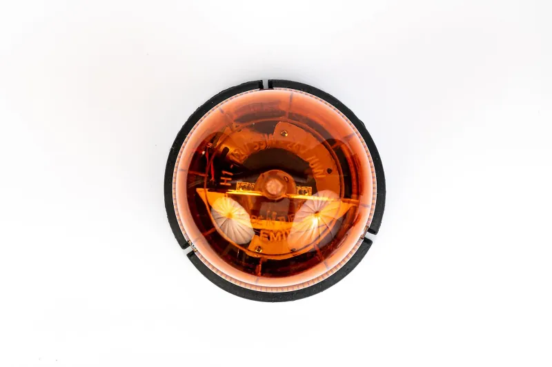Въртяща Сигнална Аварийна Оранжева Лампа Маяк с Крушка 24V, Ø 148mm - 2