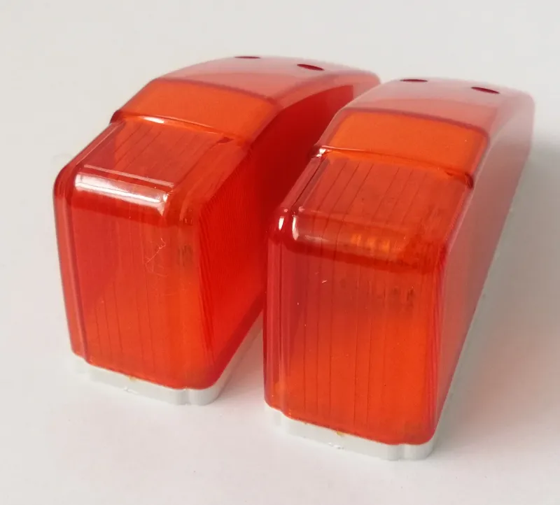ЛЕД LED Светодиоден оранжев жълт габарит за кабина на камион 12V - 24V за таван 14 х 4 х 6 cm - 2
