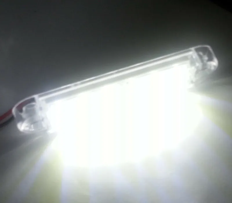 1 брой ЛЕД LED Бял Диоден Маркер Габарит Токос със 6 светодиода за камион ремарке бус ван каравана платформа 12V-24V - 2
