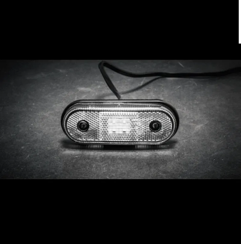 LED ЛЕД Светодиоден Водоустойчив Бял Габарит Маркер Токос 12 - 24V за камион бус ван пикап ремарке каравана платформа и др. 120 x 46 mm - 1