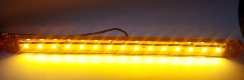 ЛЕД LED Оранжев Диоден Маркер Габарит Токос със 15 светодиода за камион ремарке бус ван каравана платформа 12V-24V MAR813 - 2