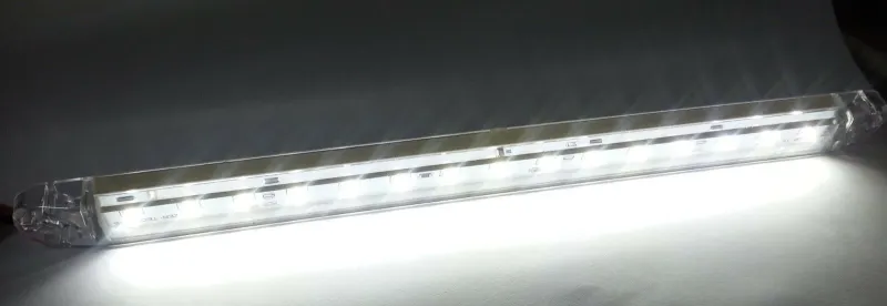 ЛЕД LED Бял Диоден Маркер Габарит Токос със 15 светодиода за камион ремарке бус ван каравана платформа 12V-24V - 1