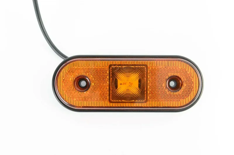 1 брой 12-24V LED Диоден Маркер Токос Габарит Светлина За Камион Ремарке Платформа Оранжев - 4