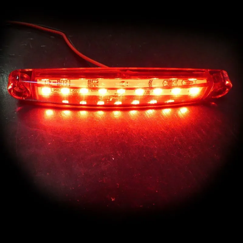 1 брой ЛЕД LED Червен Диоден Маркер Габарит Токос със 9 светодиода за камион ремарке бус ван каравана платформа 24V - 3