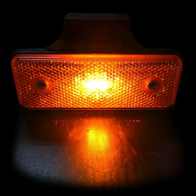 1 брой LED Оранжев Светодиоден Страничен Габарит Със Стойка, Маркер, Токос 12v 24v Е-марк Е9 за камион, бус, ван, платформа, каравана - 5