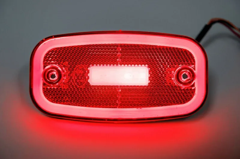 LED Червен Светодиоден Габарит Маткер Токос Неон Ефект, 122mm x 63mm , с Три Функции 12V-24V - 3