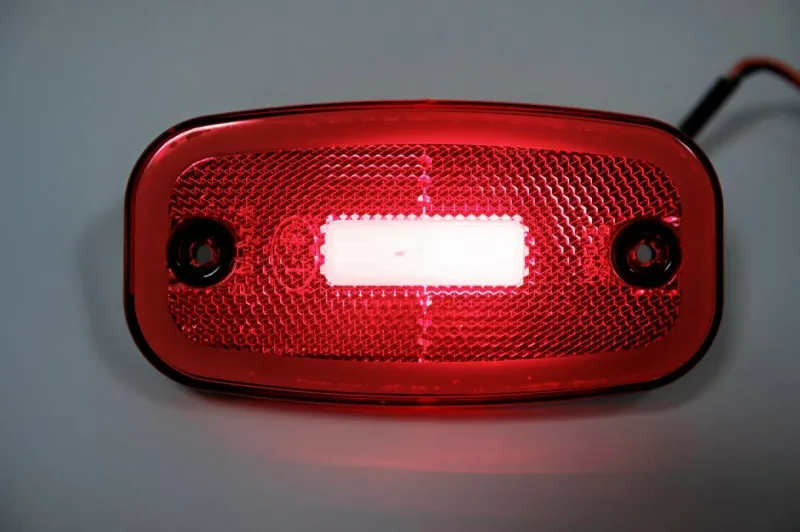 LED Червен Светодиоден Габарит Маткер Токос Неон Ефект, 122mm x 63mm , с Три Функции 12V-24V - 4