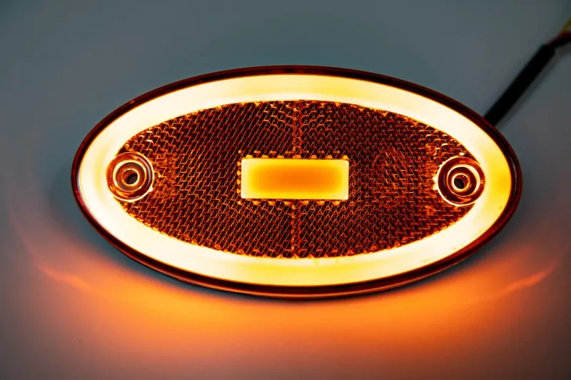 LED Светодиоден Габарит, 116mm x 60mm, Оранжев, Жълт, Неон Ефект, Три Функции,12V-24V - 3