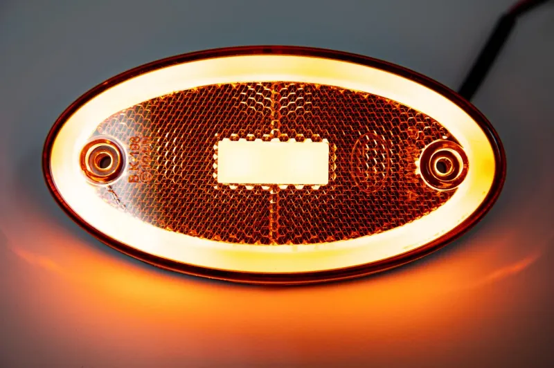 LED Светодиоден Габарит, 116mm x 60mm, Оранжев, Жълт, Неон Ефект, Три Функции,12V-24V - 4