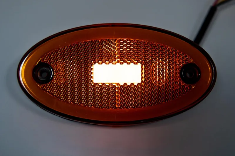 LED Светодиоден Габарит, 116mm x 60mm, Оранжев, Жълт, Неон Ефект, Три Функции,12V-24V - 5