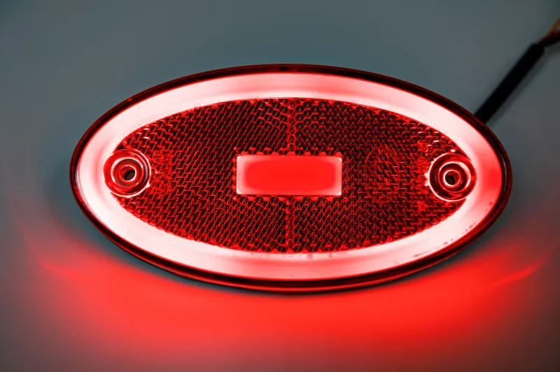 LED Светодиоден Габарит, 116mm x 60mm, Червен, Неон Ефект, Три Функции,12V-24V - 3